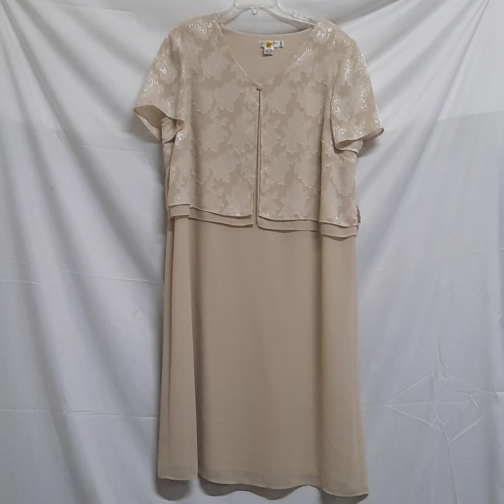 Lady Dorby light tan sheer dress w/lining
